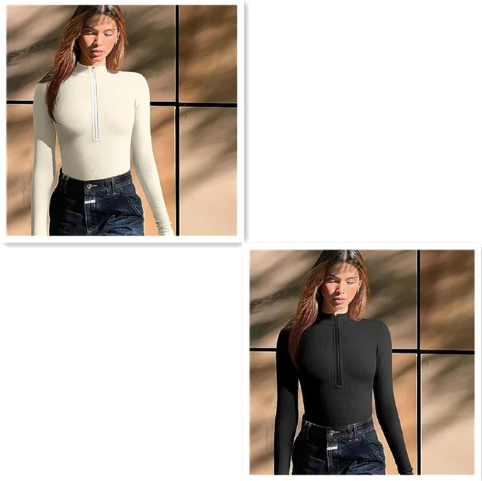 Women's Long Sleeve Jumpsuit Seamless Slimming Shapewear Romper - Image 6