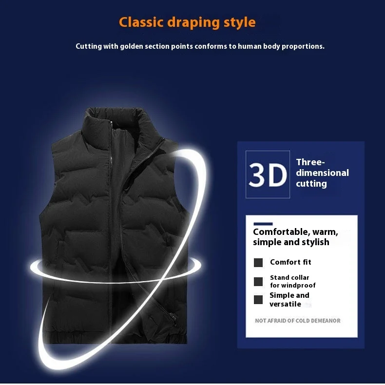 Cotton Vest Autumn And Winter New Thickened Coat Couple - imagine 3