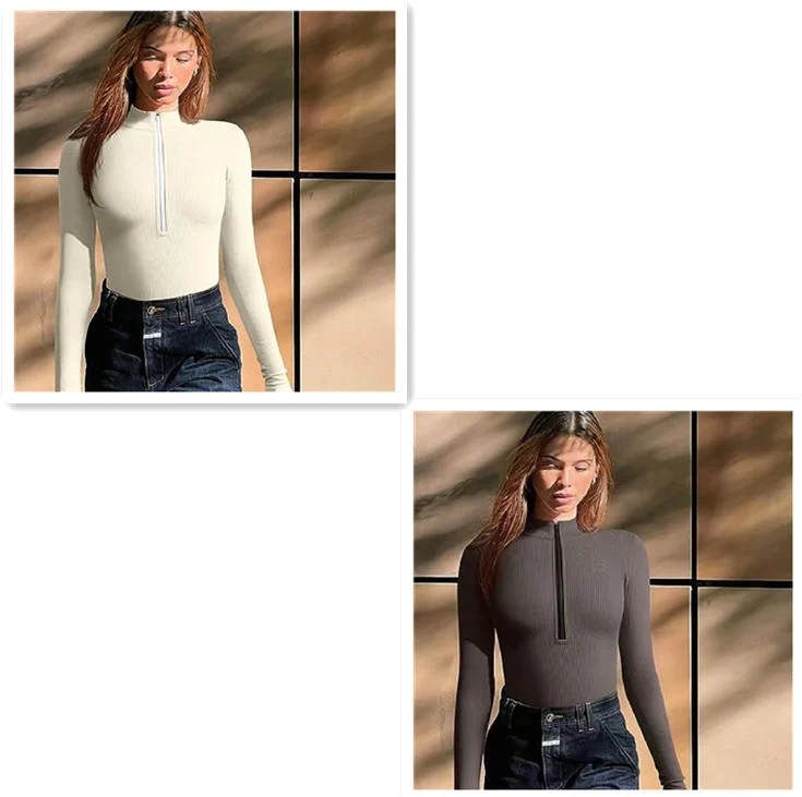 Women's Long Sleeve Jumpsuit Seamless Slimming Shapewear Romper - Image 3