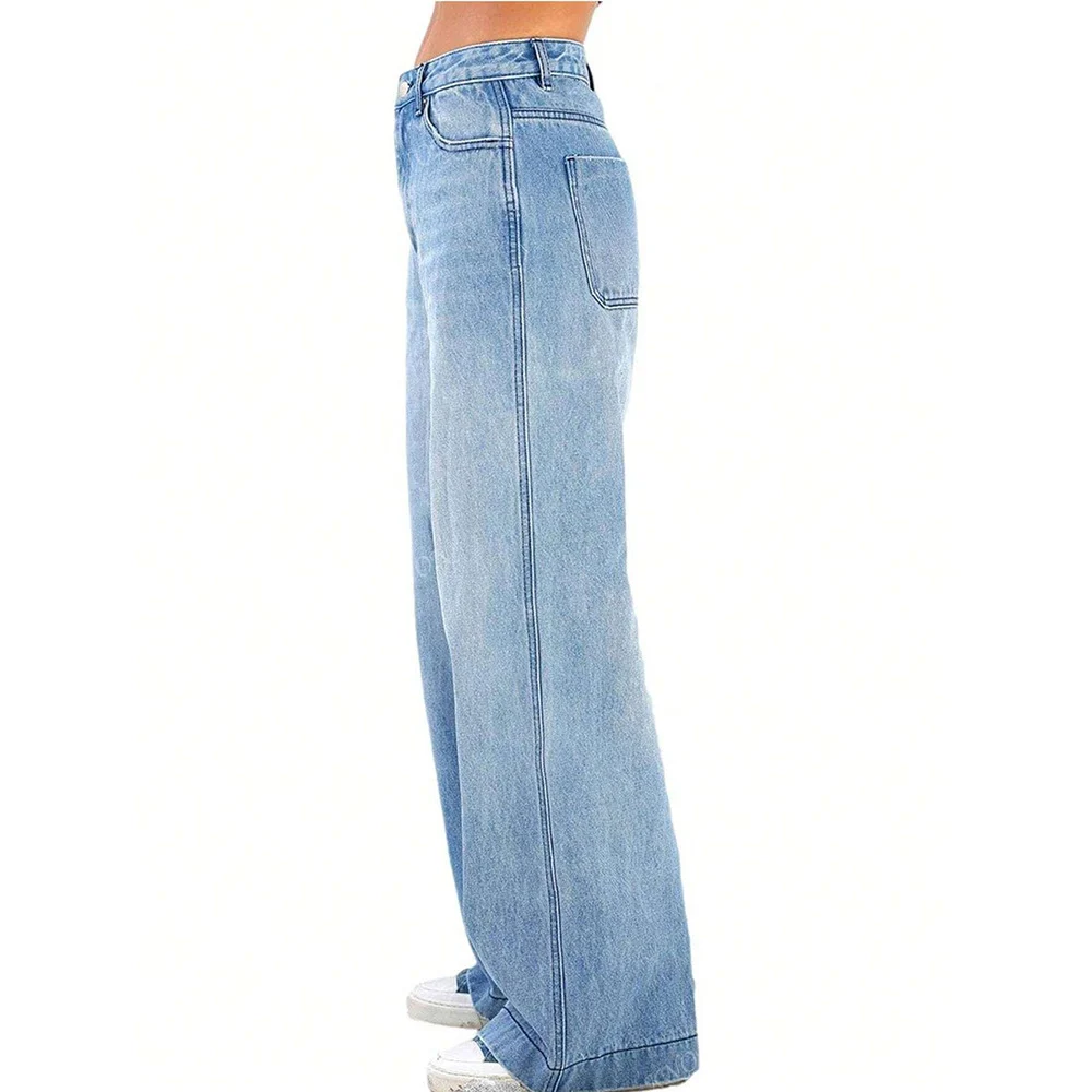 Women's Style Vintage Wide-leg Loose Straight-leg Long Pants - Image 5