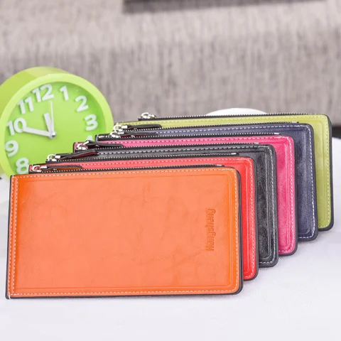 Women's Card Holder Wholesale Oil Wax Leather Ladies Wallet