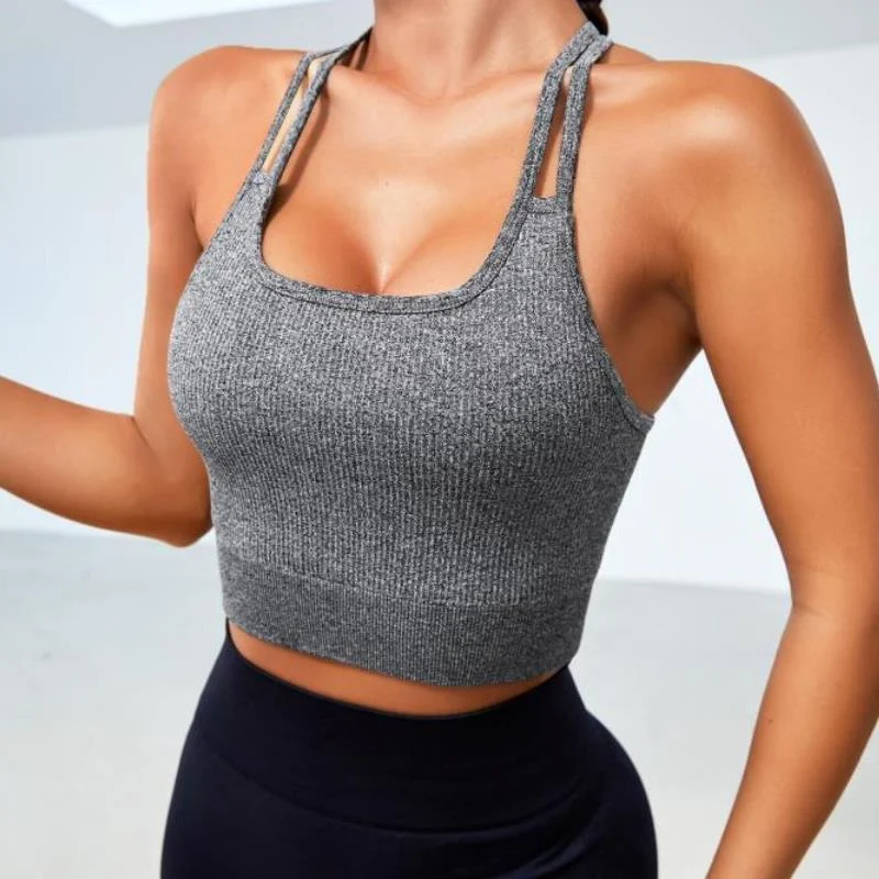 Women's Push-up Beauty Back High Elastic Fitness Vest - Image 6