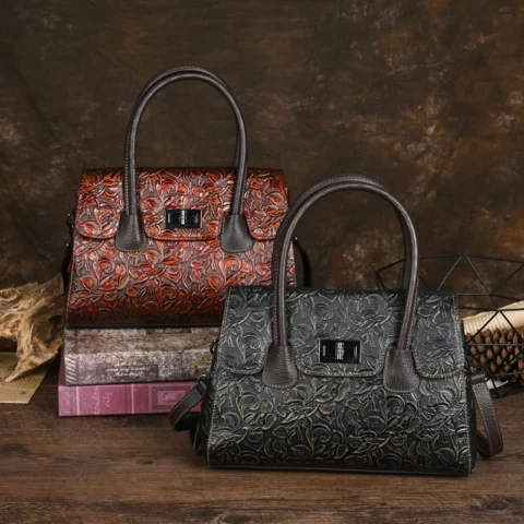 Genuine Leather Vintage Handbag For Women