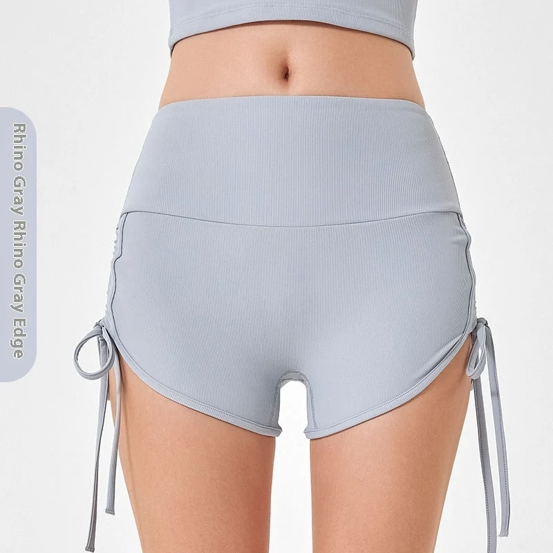 Thin Drawstring Sports Shorts Women's High Elastic Fitness Yoga Shorts - Image 7