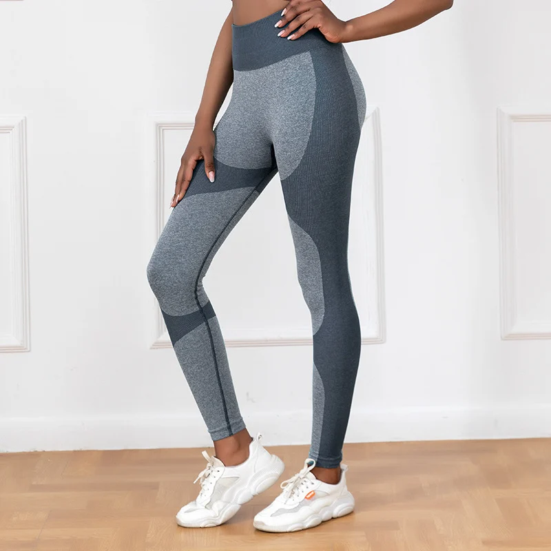 Women's Striped Printed Leggings – High-Waist Seamless Yoga Pants - Image 8