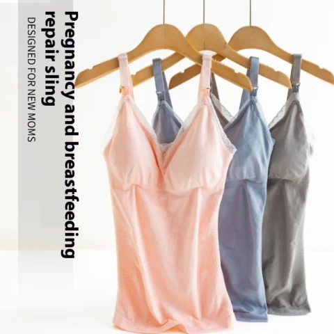 Women's Postpartum Front Vest Front Buckle Camisoles For Breastfeeding