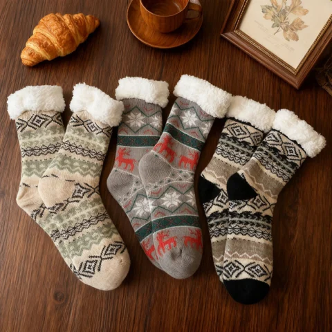 Women's Coral Fleece Socks Winter Bed Socks