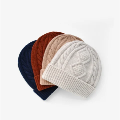 Women's Diamond Twist Wool Hat