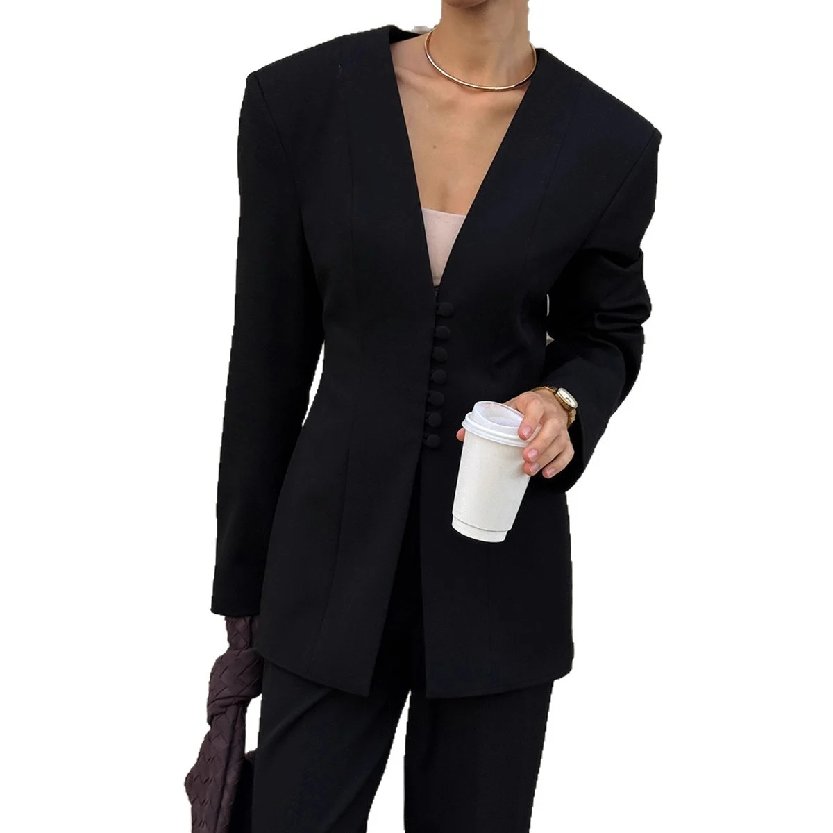 Women's Elegant Black Business Suit - Image 5