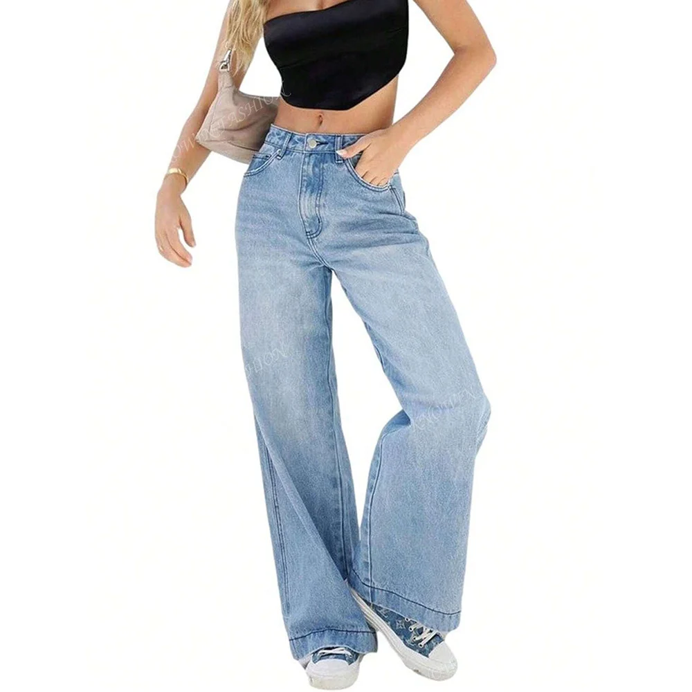 Women's Style Vintage Wide-leg Loose Straight-leg Long Pants - Image 6