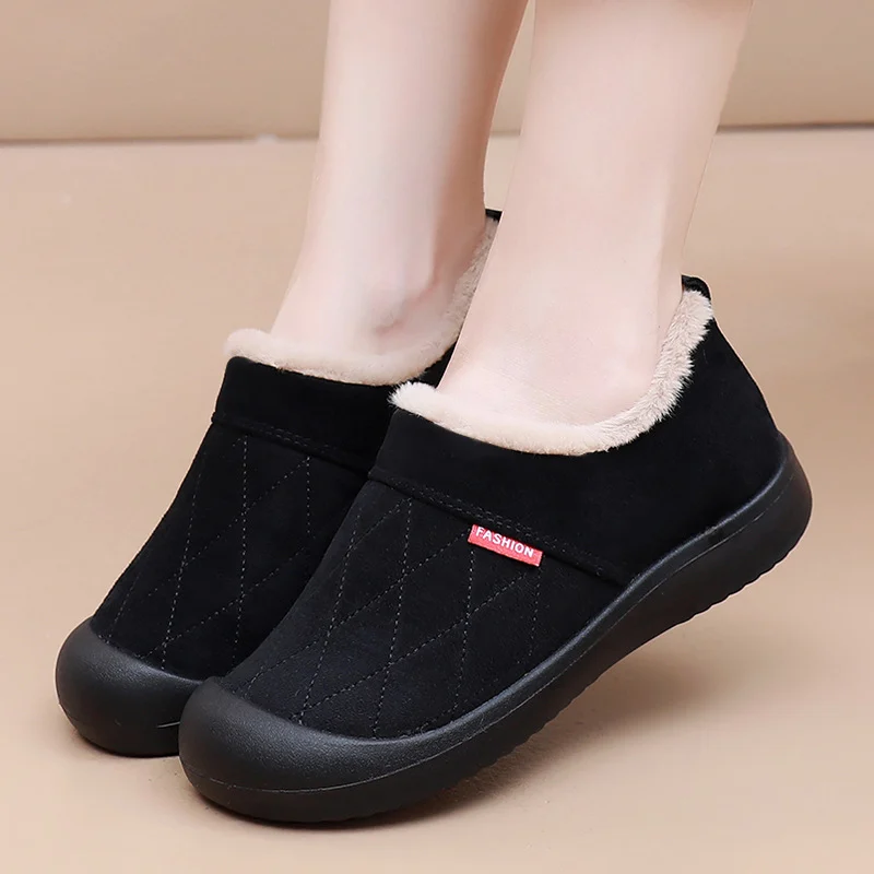 Women's Fleece-Lined Snow Boots - Thickened Warm Winter Shoes with Soft Sole - Image 7