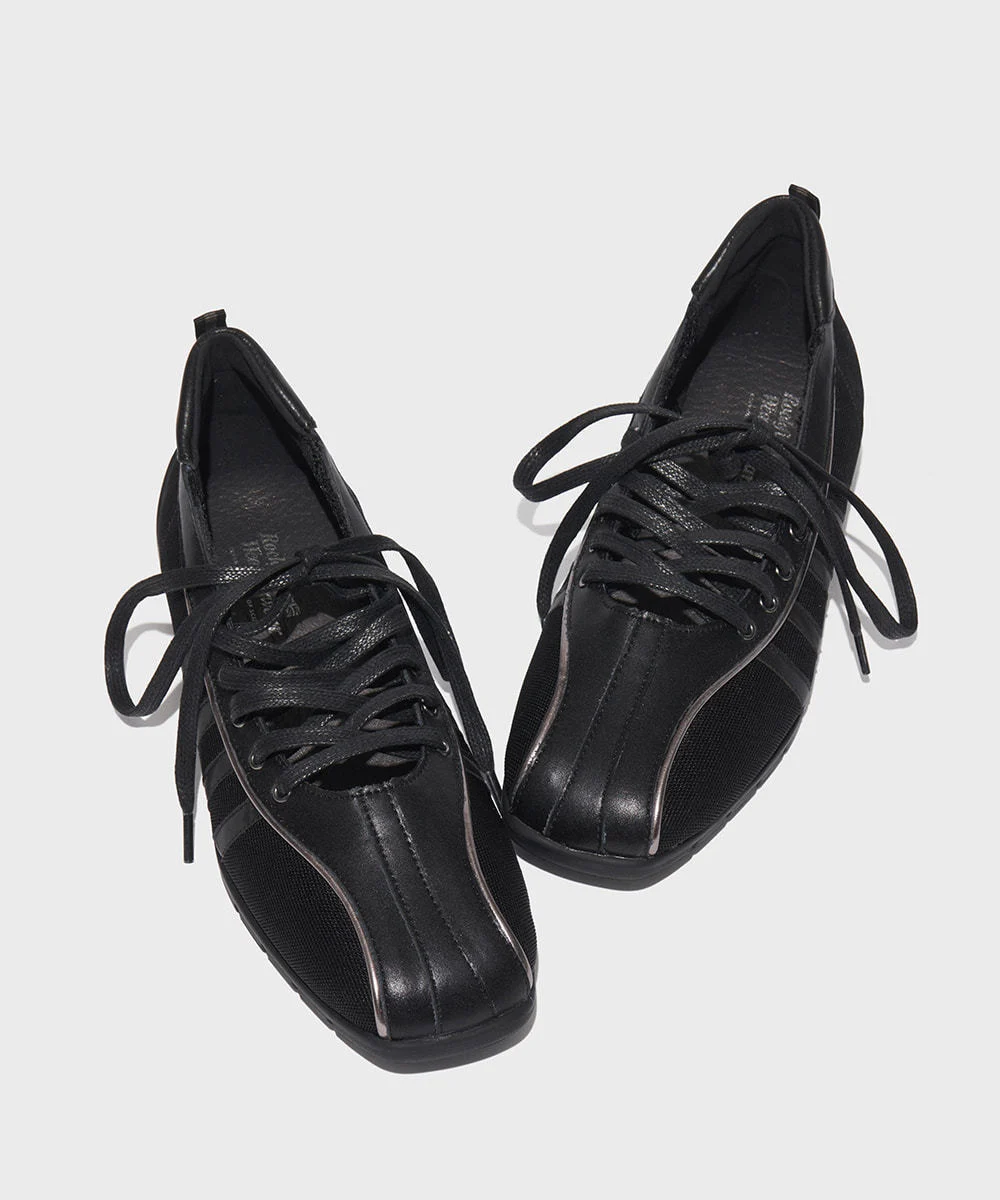 Womens Niche Square-toe Ballet Flats With Crisscross Straps - Image 6