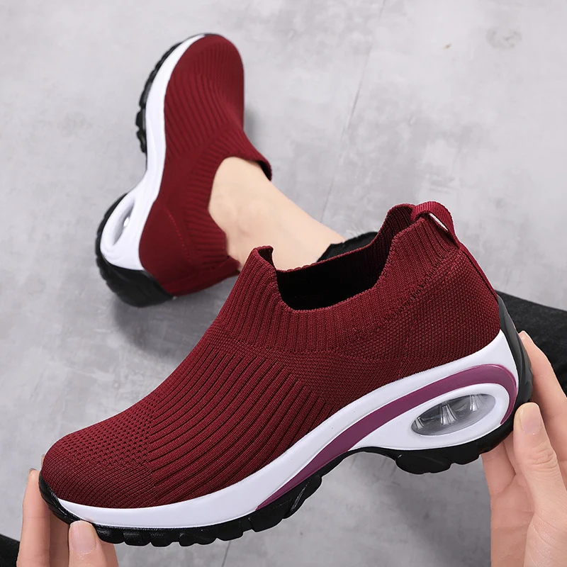 Women's Sneakers Air Cushion Mesh Breathable Running Sports Shoes - Image 7