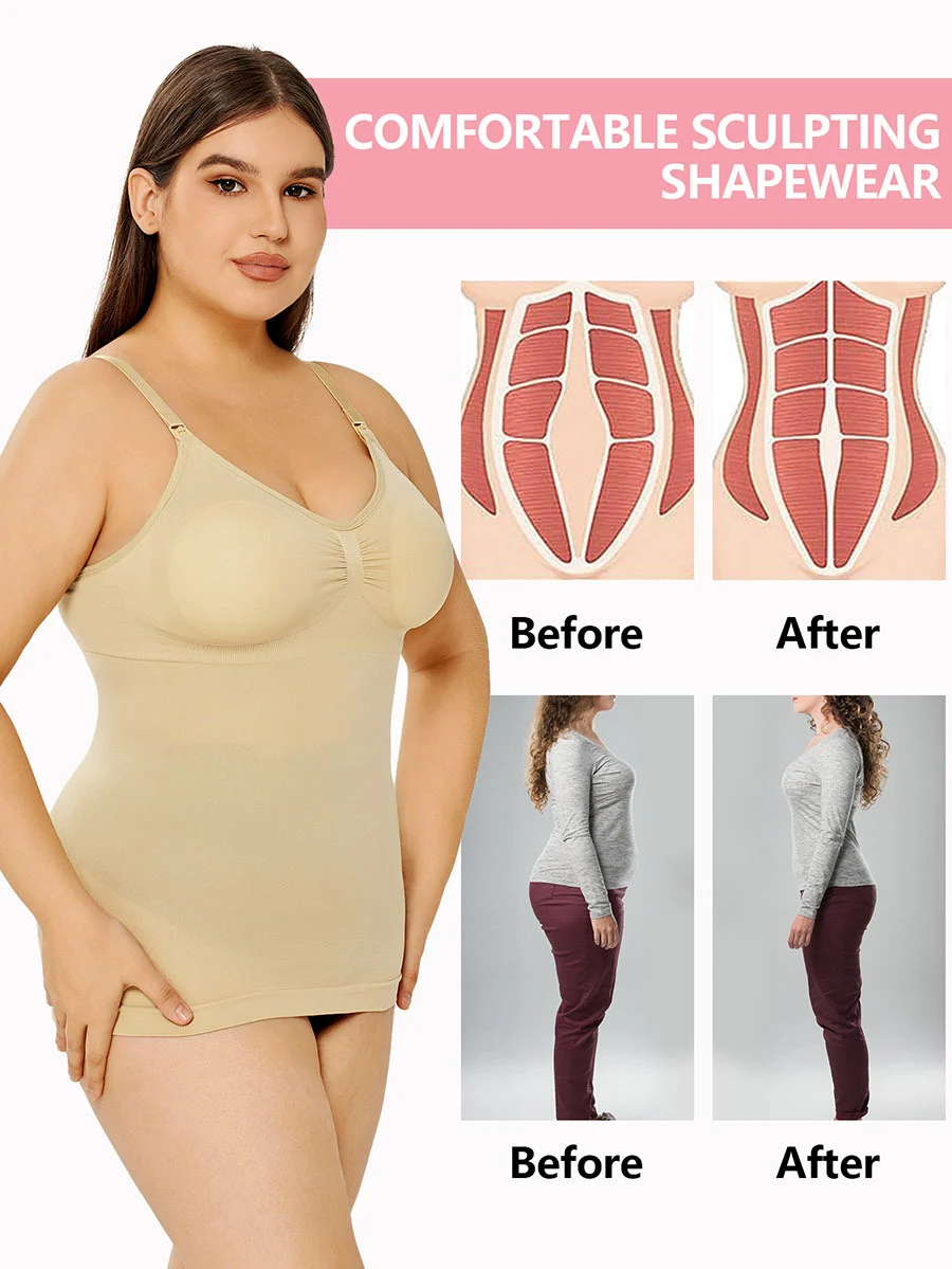 Women's Cotton Shelf Bra Camisoles Adjustable Spaghetti Strap Tank Tops - Image 3