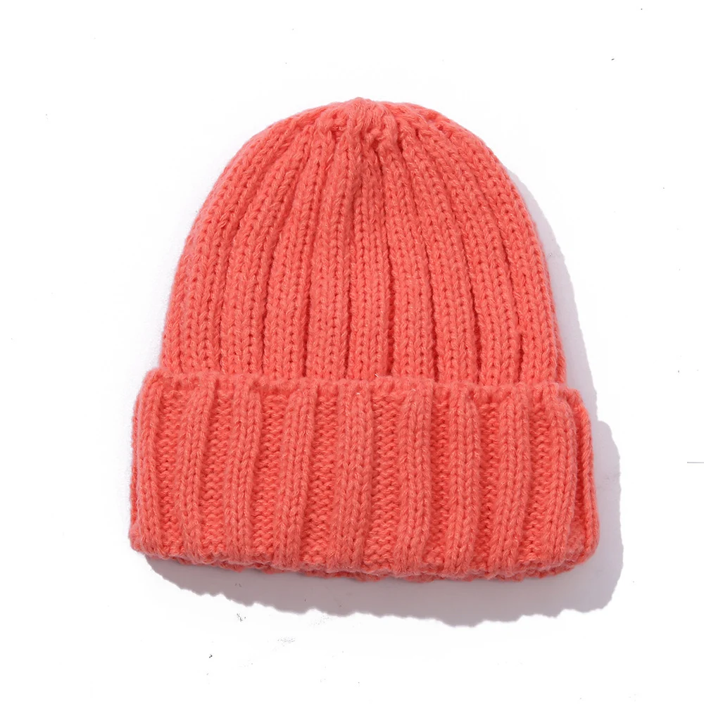 Unisex Fashion Solid Color Wool Knitted Hat - imagine 9