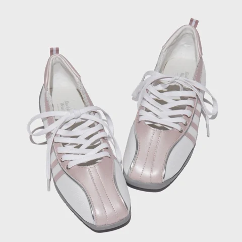 Womens Niche Square-toe Ballet Flats With Crisscross Straps