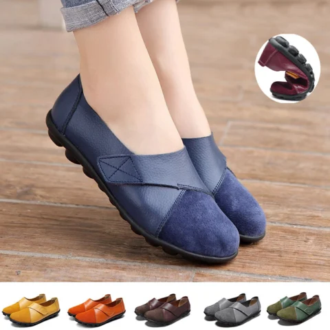 Women's Loafers Patchwork Soft Sole Flat Shoes