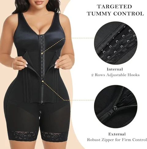 Women's Overbust Fajas Colombianas Shapewear Tummy Control Body Shaper Girdles Post Surgery Compression Garment