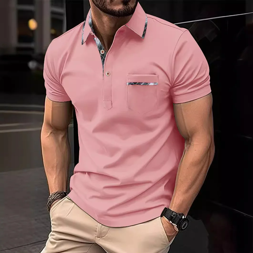 Men's Classic Lapel Polo T-Shirt