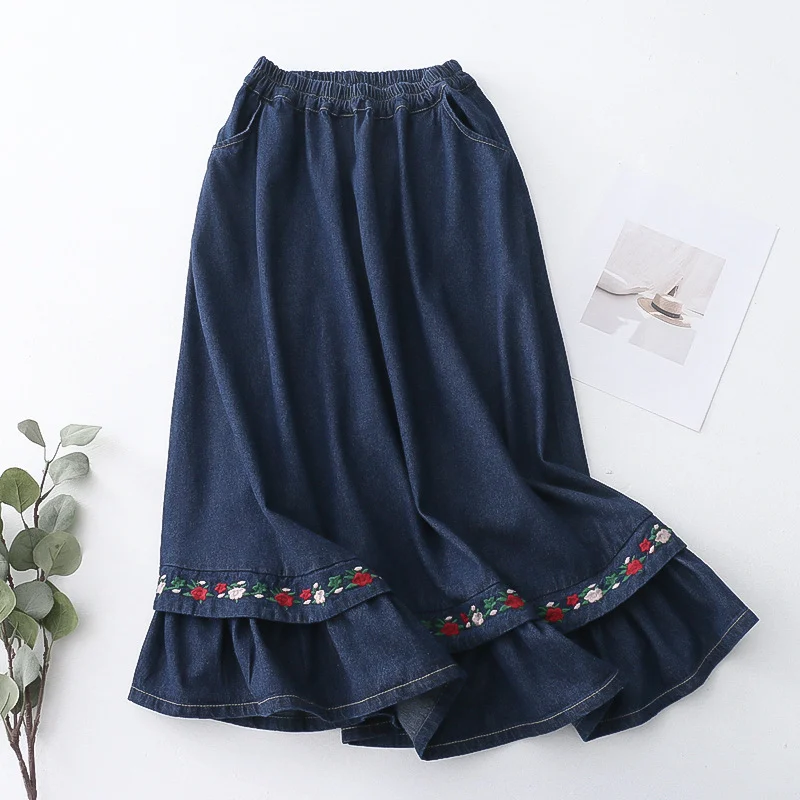 Fashion Embroidery Denim Skirt For Women - Image 6