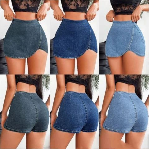 Women's Slim-fit Denim Skirt Shorts