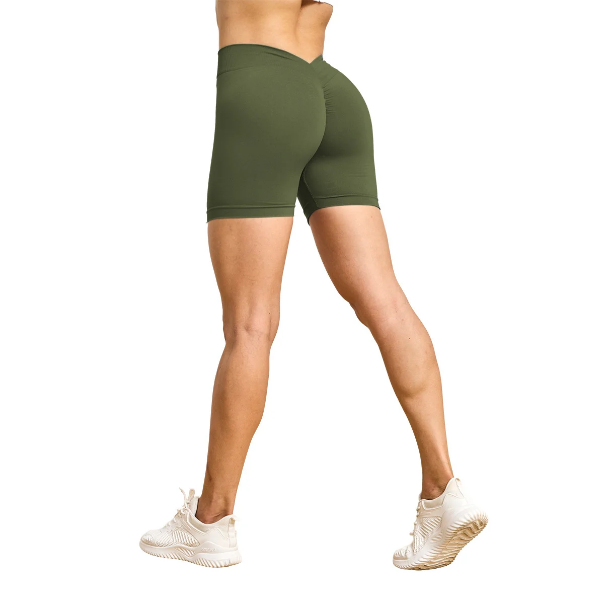 Seamless Yoga Clothes Women's Back V Bum Lift Shorts - Image 4