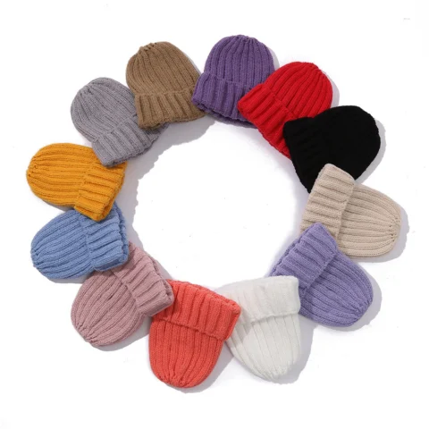 Unisex Fashion Solid Color Wool Knitted Hat