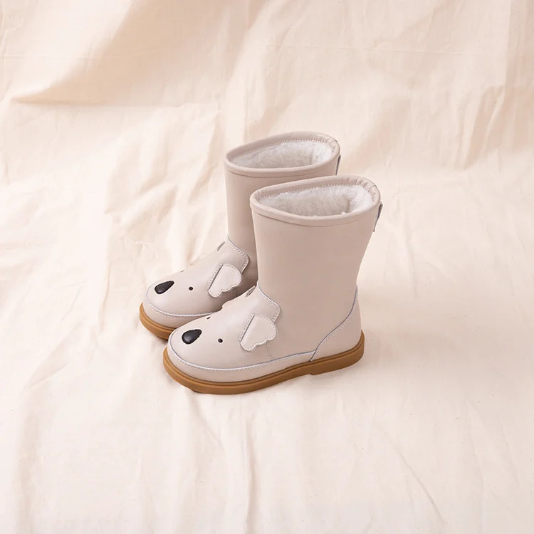 Unisex Genuine Leather Children Snow Boots - Cute Cartoon Rabbit Winter Boots - Image 7